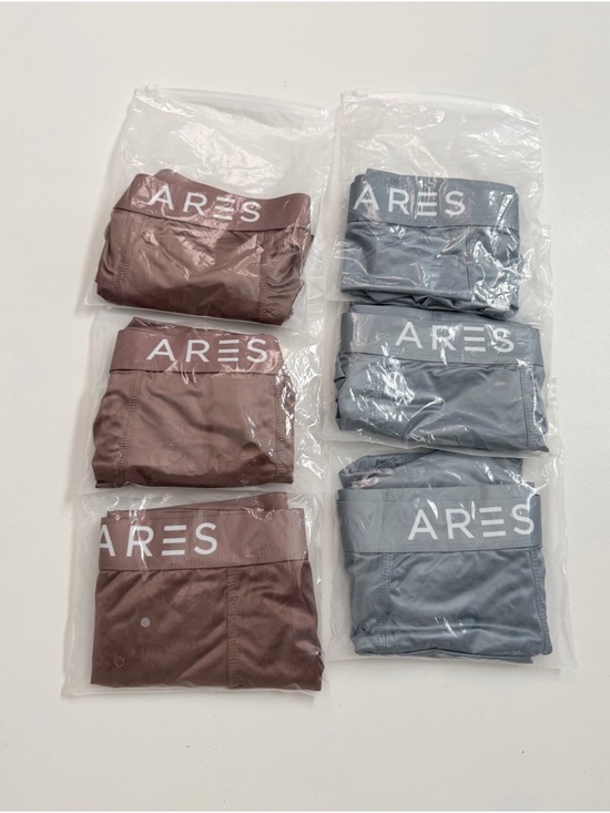 Other - Ares Boxer Brief Silk Blend Lightweight Breathable 4 Way Stretch Blue Brown 6 Pk